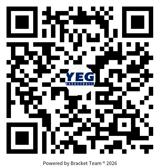 QR code for the YEG BASKETBALL Classic 2026 on Bracket Team